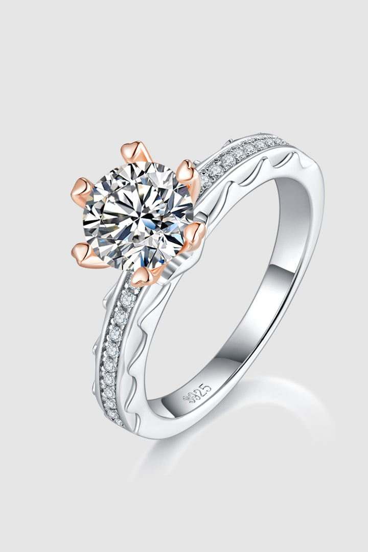 1 Carat Moissanite 925 Sterling Silver Ring Accessories