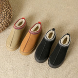 Faux Fur Center-Seam Slippers 