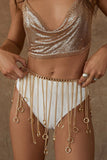 Fringe Chain Alloy Belt 
