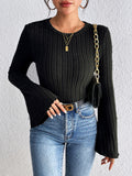 Honey Round Neck Flare Sleeve T-Shirt 