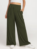 Elastic Waist Wide Leg Pants Pants