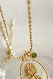 Flower Shell Pendant Copper Necklace 