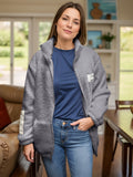 Full Size Turtleneck Zip Up Long Sleeve Sherpa Jacket 