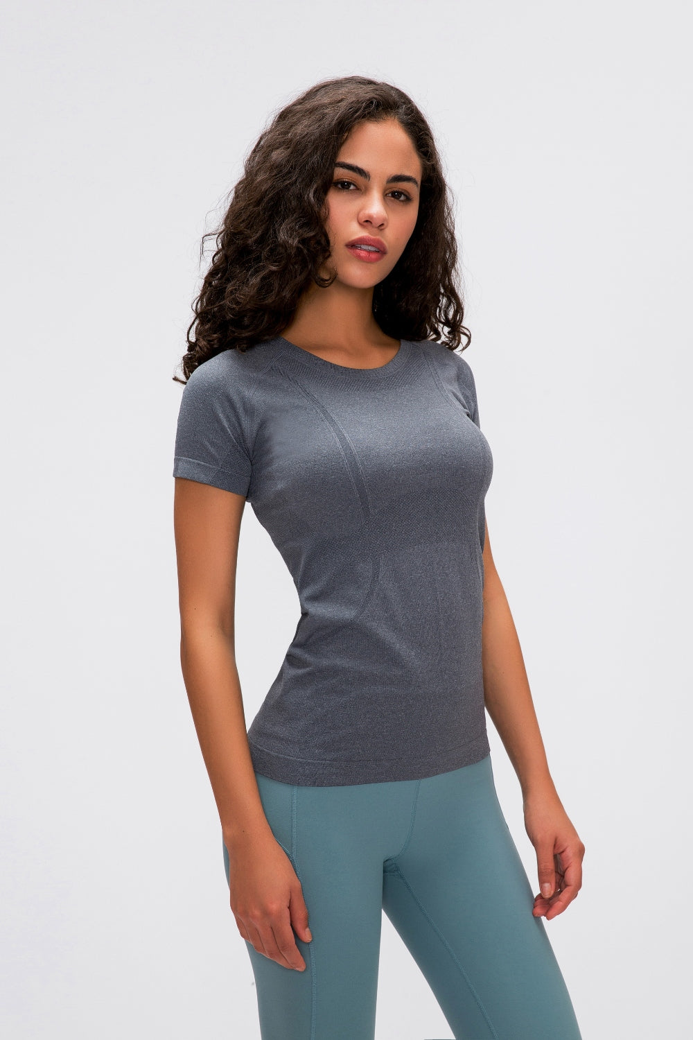 Millennia Round Neck Short Sleeve Active T-Shirt 