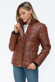 YMI Pocketed Zip Up Turtleneck Puffer Jacket 