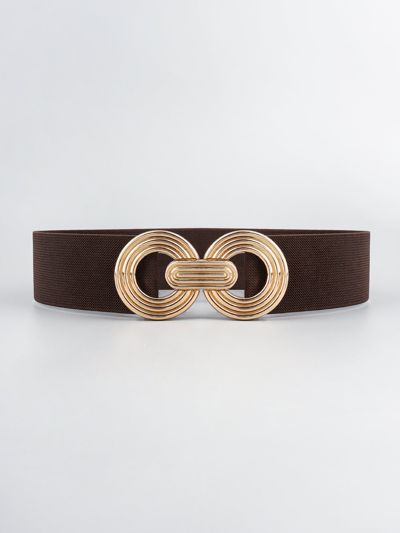 Geometric Buckle Elastic Wide Belt 