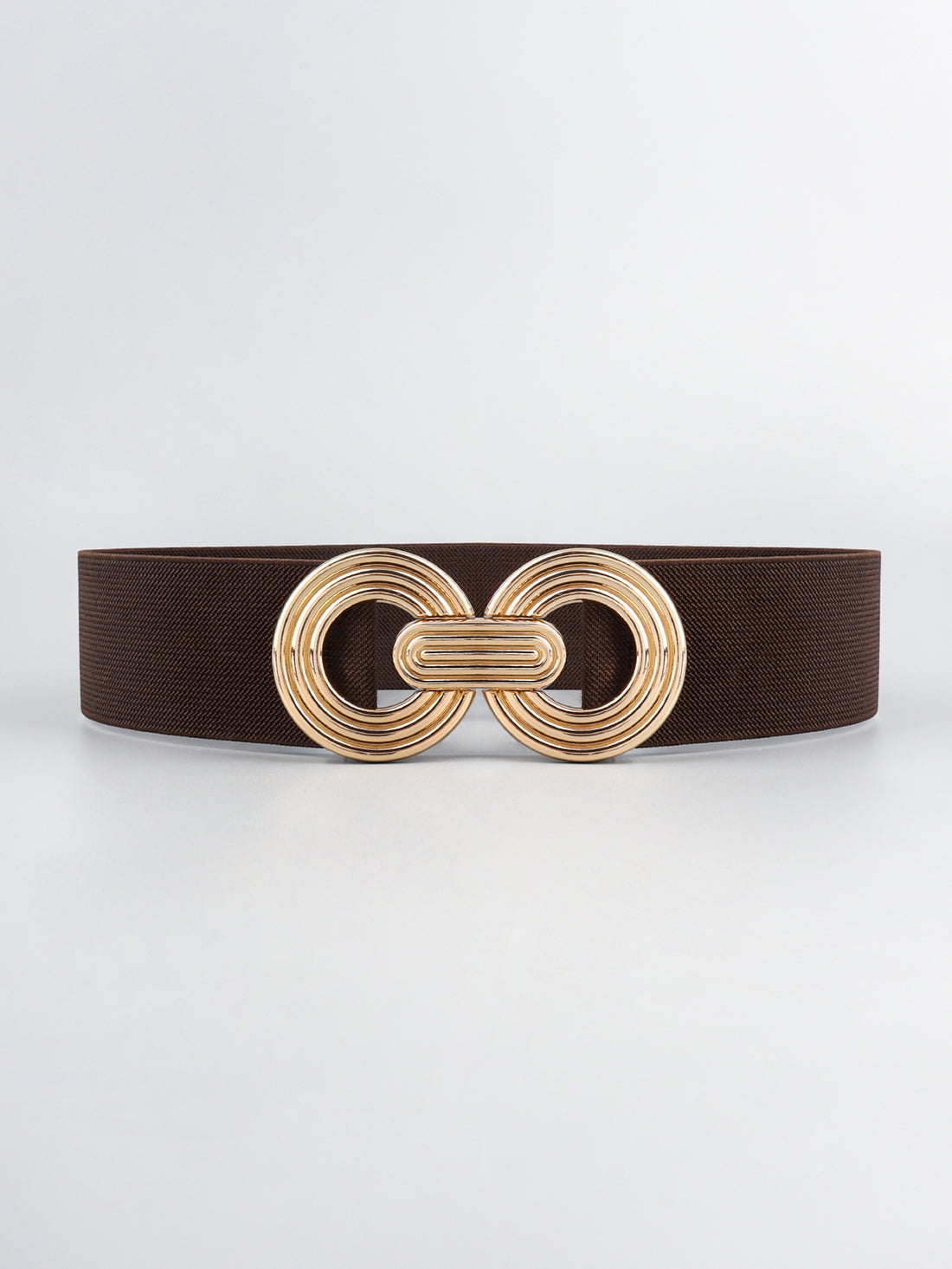 Geometric Buckle Elastic Wide Belt 