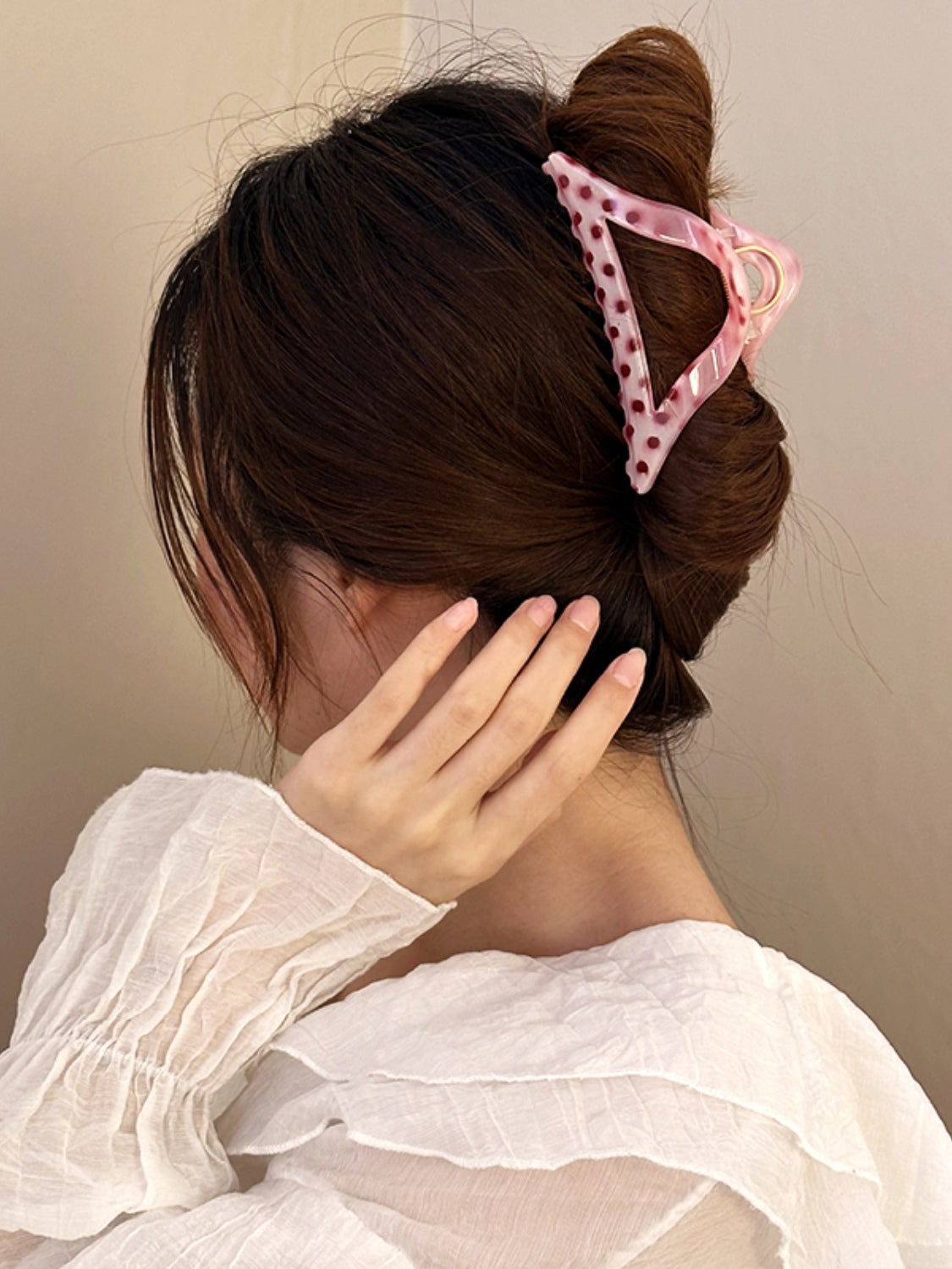 PC Polka Dot Hair Claw Clip 
