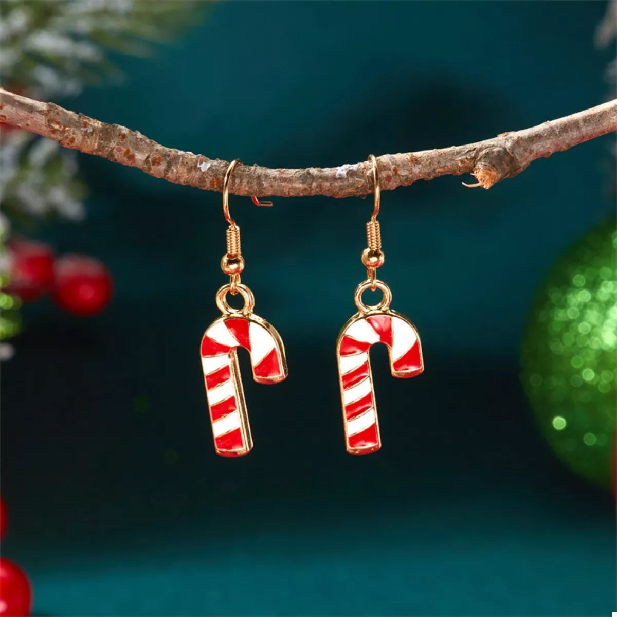 Christmas Candy Cane Earrings 