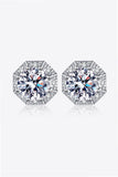 2 Carat Moissanite 925 Sterling Silver Stud Earrings 