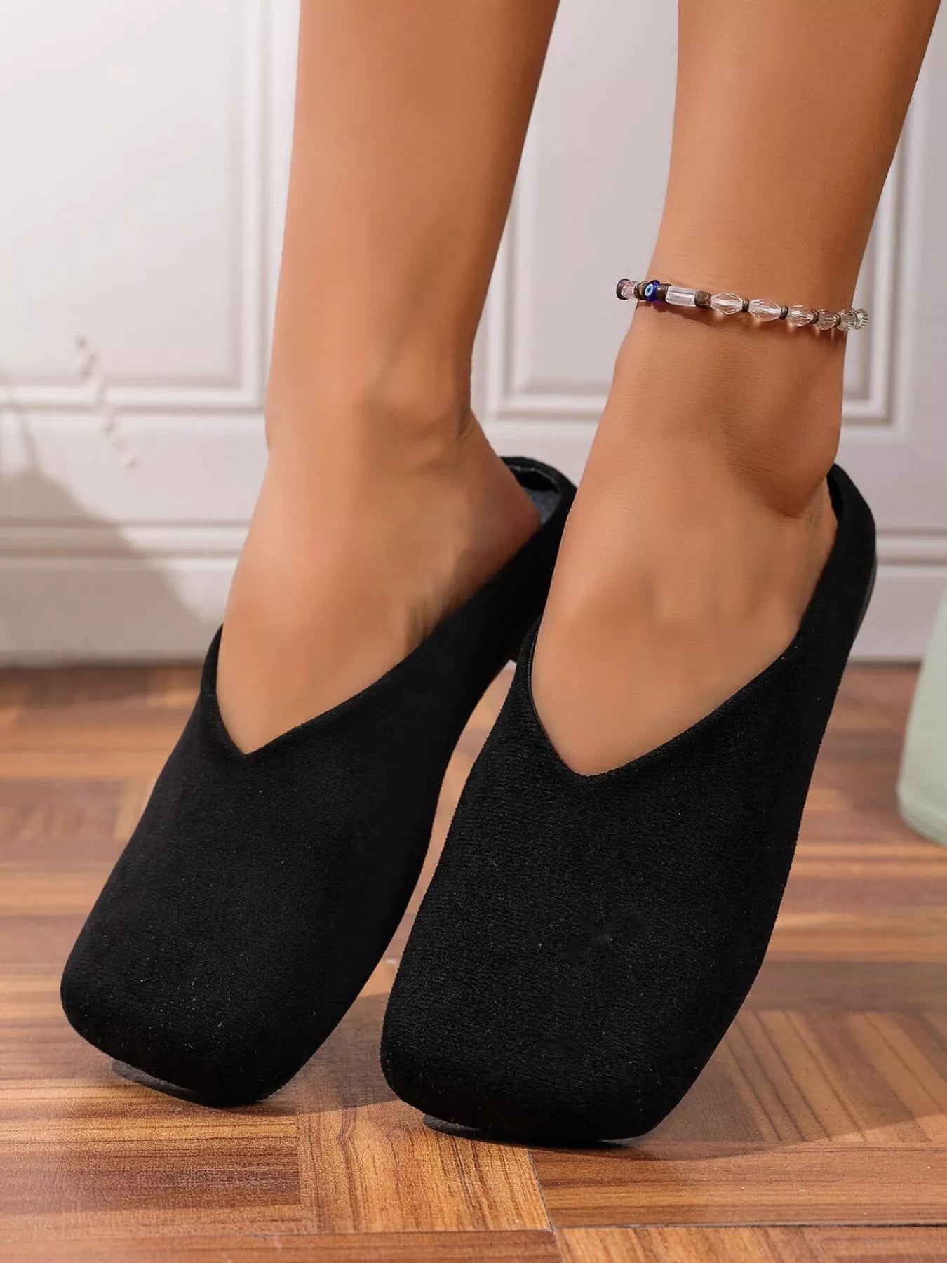 Square Toe Slip-Ons 