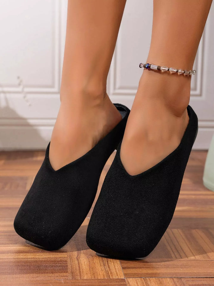 Square Toe Slip-Ons 