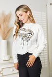 Simply Love Graphic Dropped Shoulder Round Neck Sweatshirt 