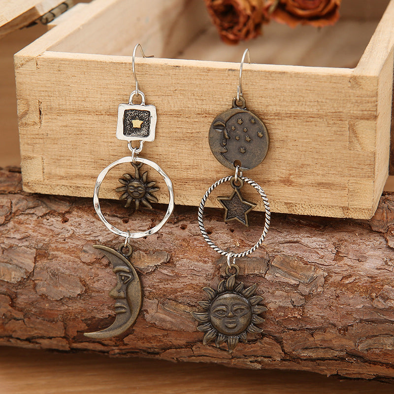 Star, Sun, and Moon Earrings 