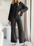 Long Sleeve Lounge Top and Drawstring Pants Set Lingerie & Nightwear