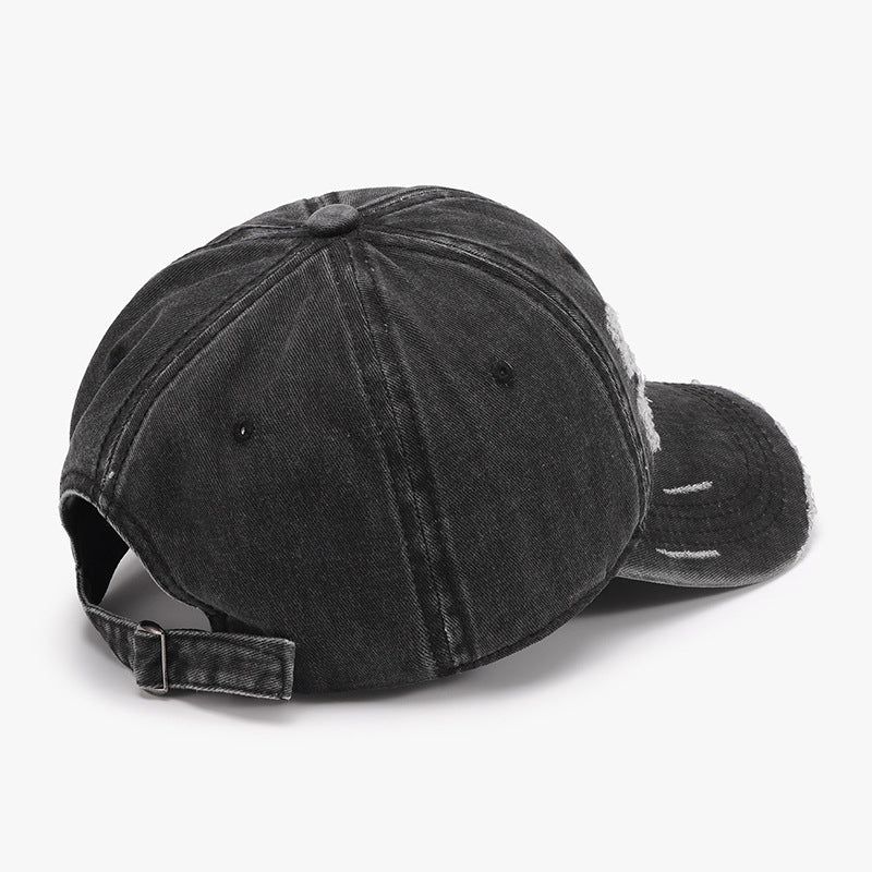 Distressed Adjustable Cotton Baseball Cap 