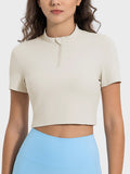 Millennia Quarter Zip Short Sleeve Active T-Shirt 