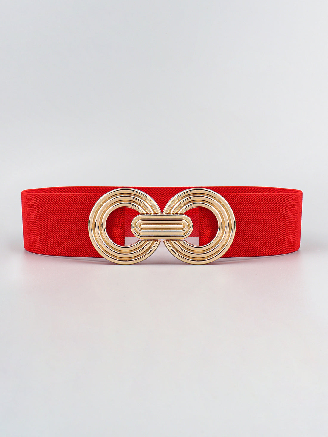Geometric Buckle Elastic Wide Belt 