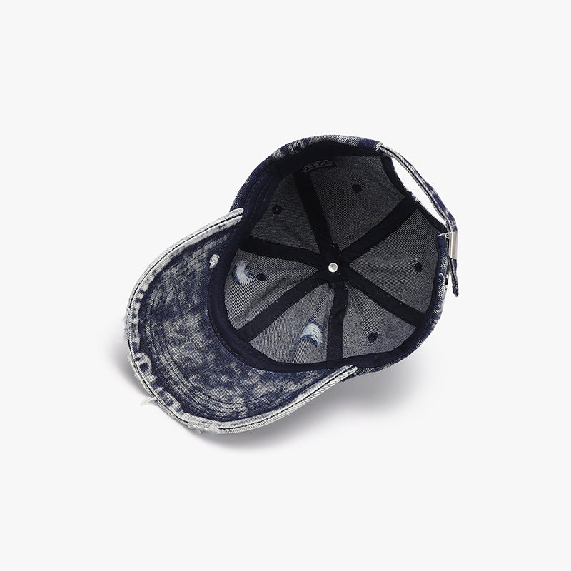Distressed Cotton Baseball Cap 