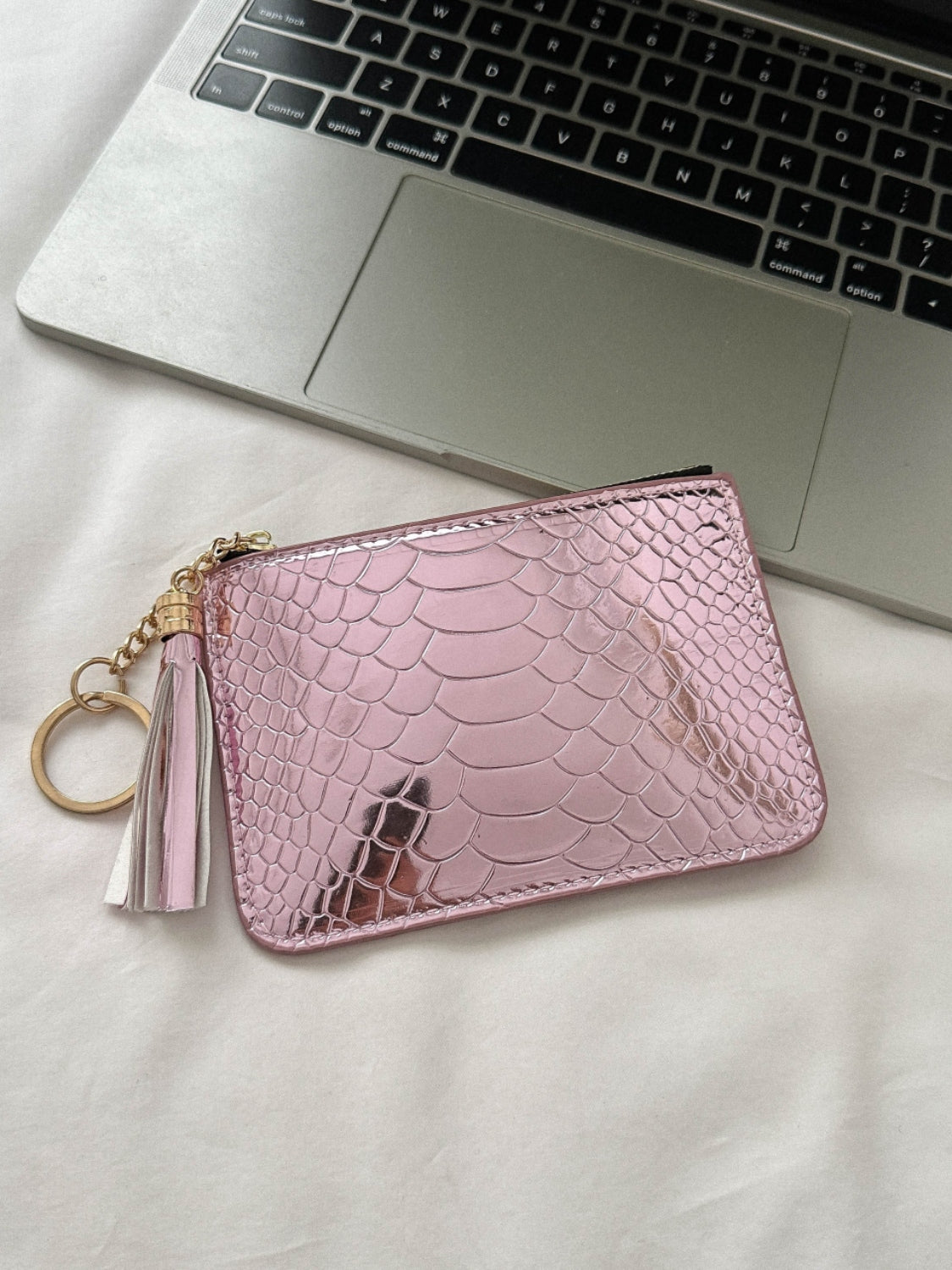 PU Leather Tassel Trim Card Case 