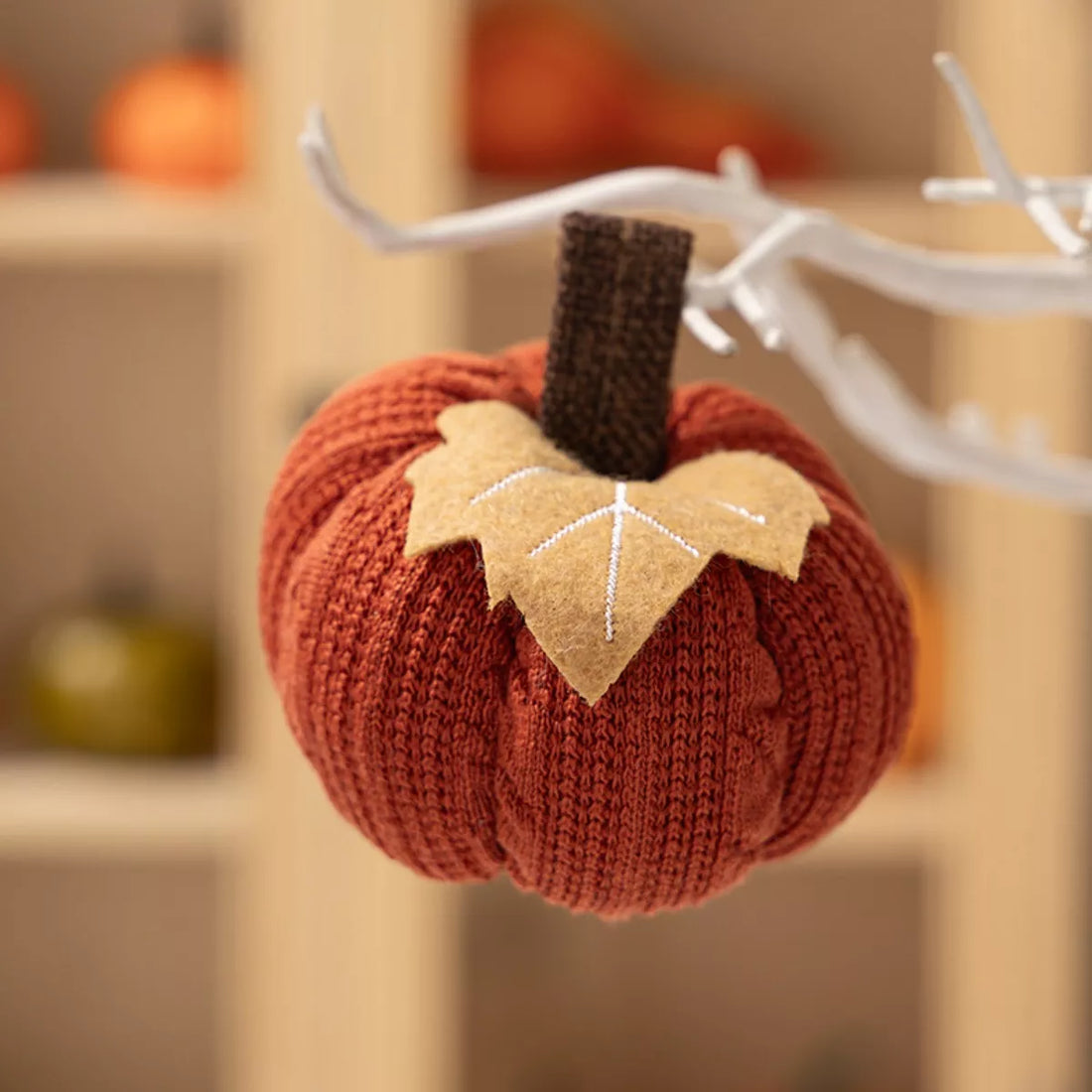 Knitted Pumpkin Decorative Ornaments 