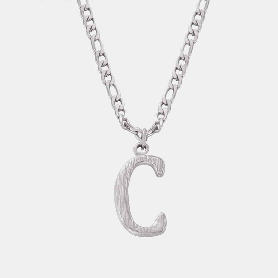 Titanium Steel Letter Pendant Necklace 
