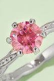 1 Carat Moissanite Contrast 925 Sterling Silver Ring 