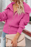 Zip Up Long Sleeve Cardigan 
