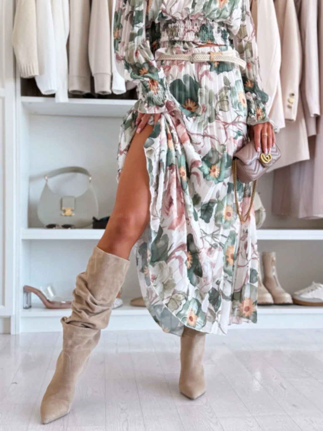 Floral Off-Shoulder Top and Skirt Two-Piece Set Two Piece Dresses