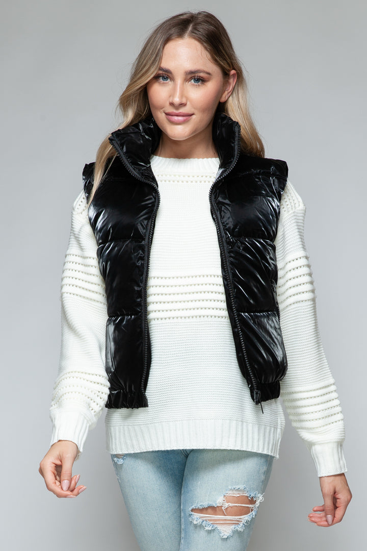 Snobbish Fine Fur Lining Quilted Vest 