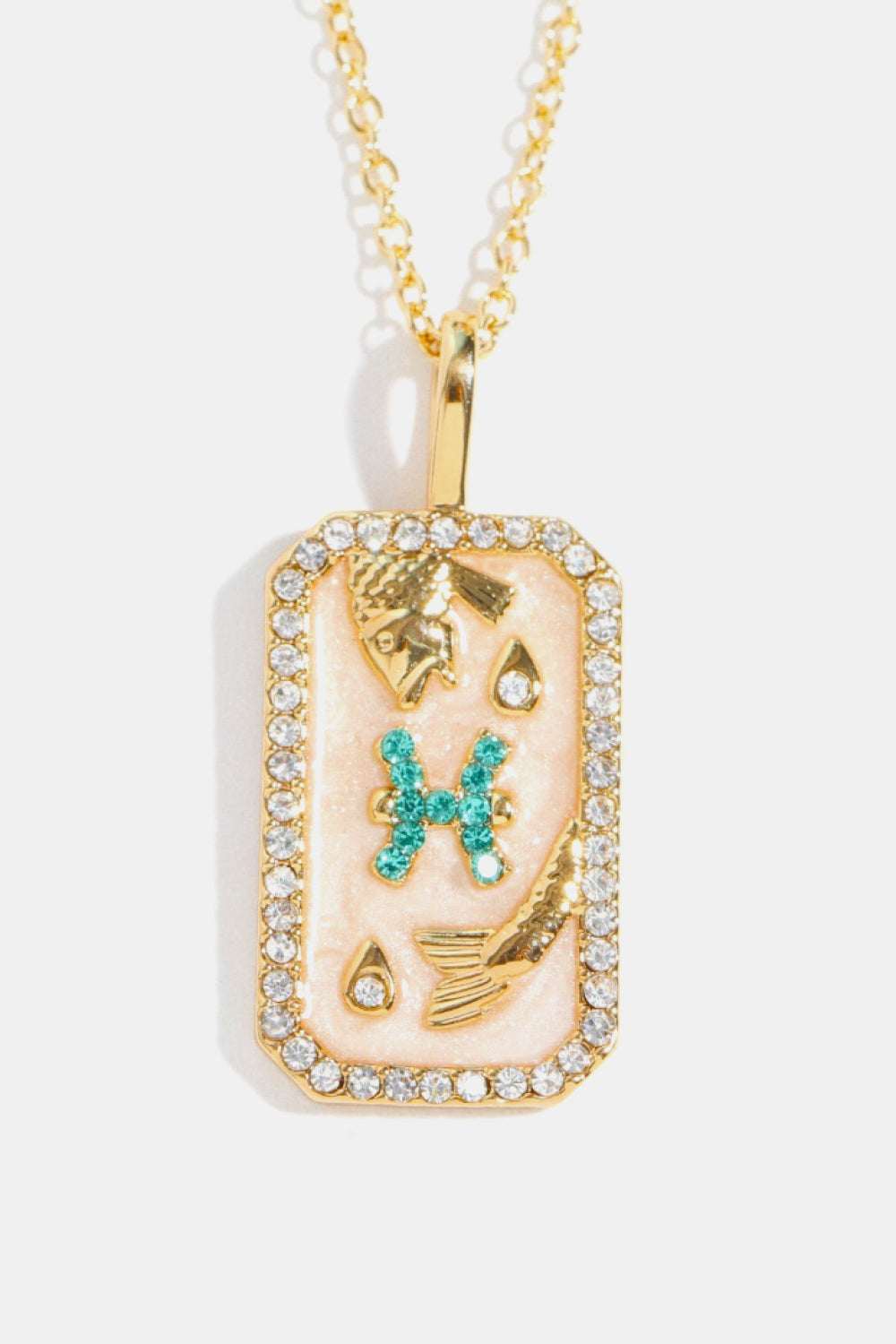 Rhinestone Constellation Pendant Copper Necklace 