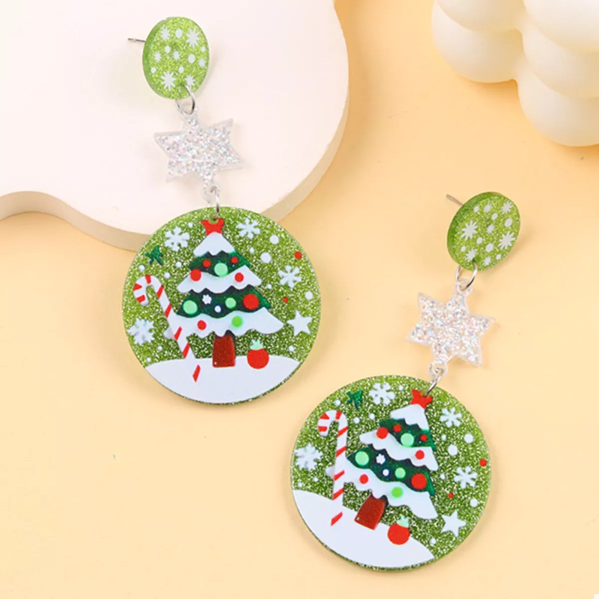 Christmas Theme Drop Earrings 