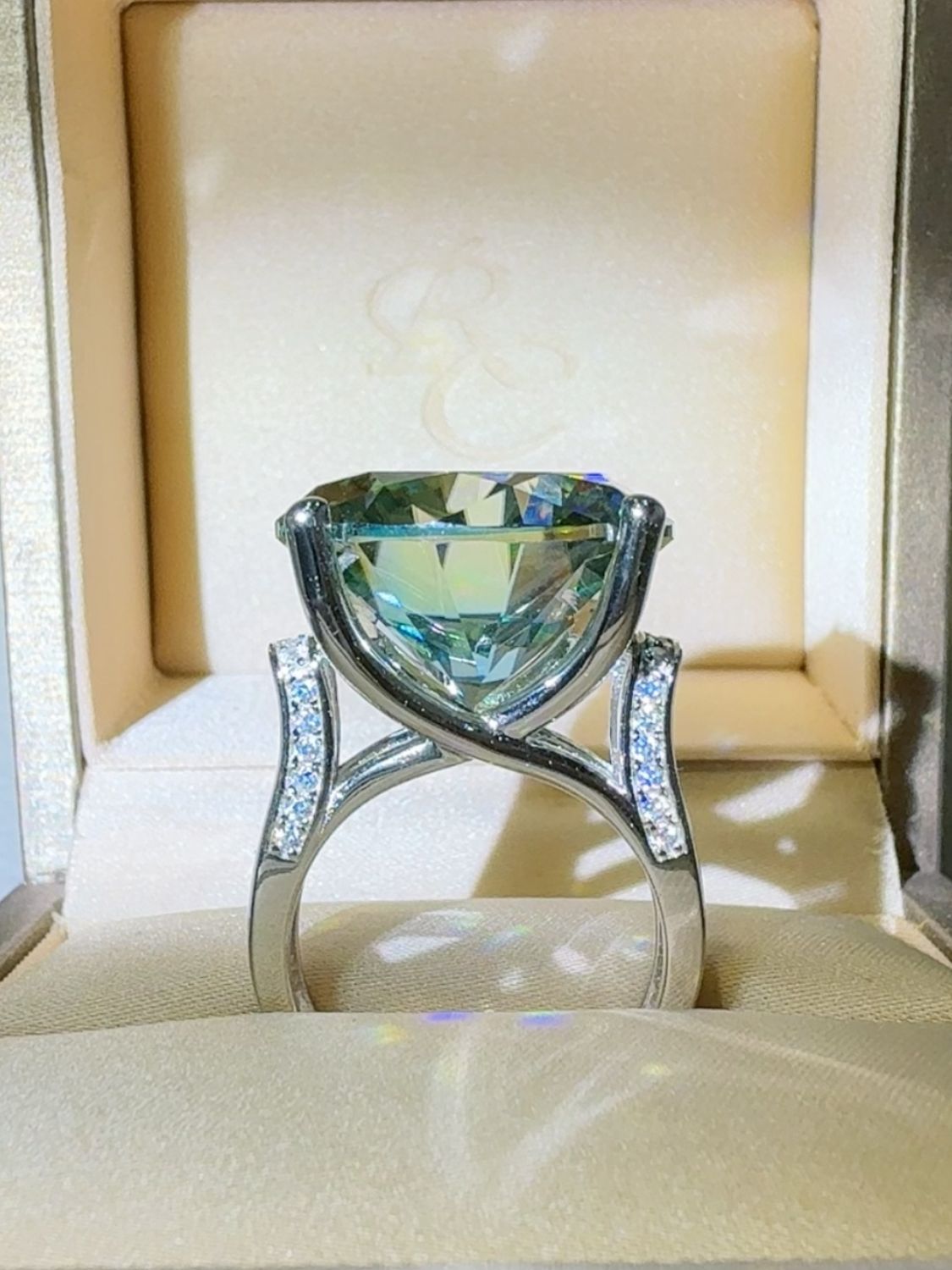 20 Carat Moissanite 925 Sterling Silver Ring Accessories