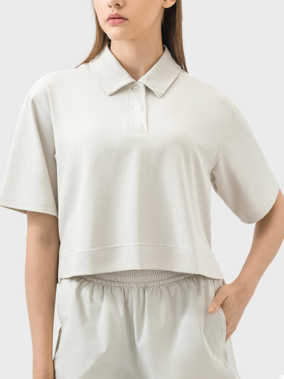 Millennia Half Button Short Sleeve Active T-Shirt 