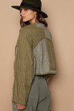 POL Quilted Knit Viding Detail Knit Patch Jacket 
