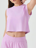 Millennia Round Neck Cropped Active Tank 