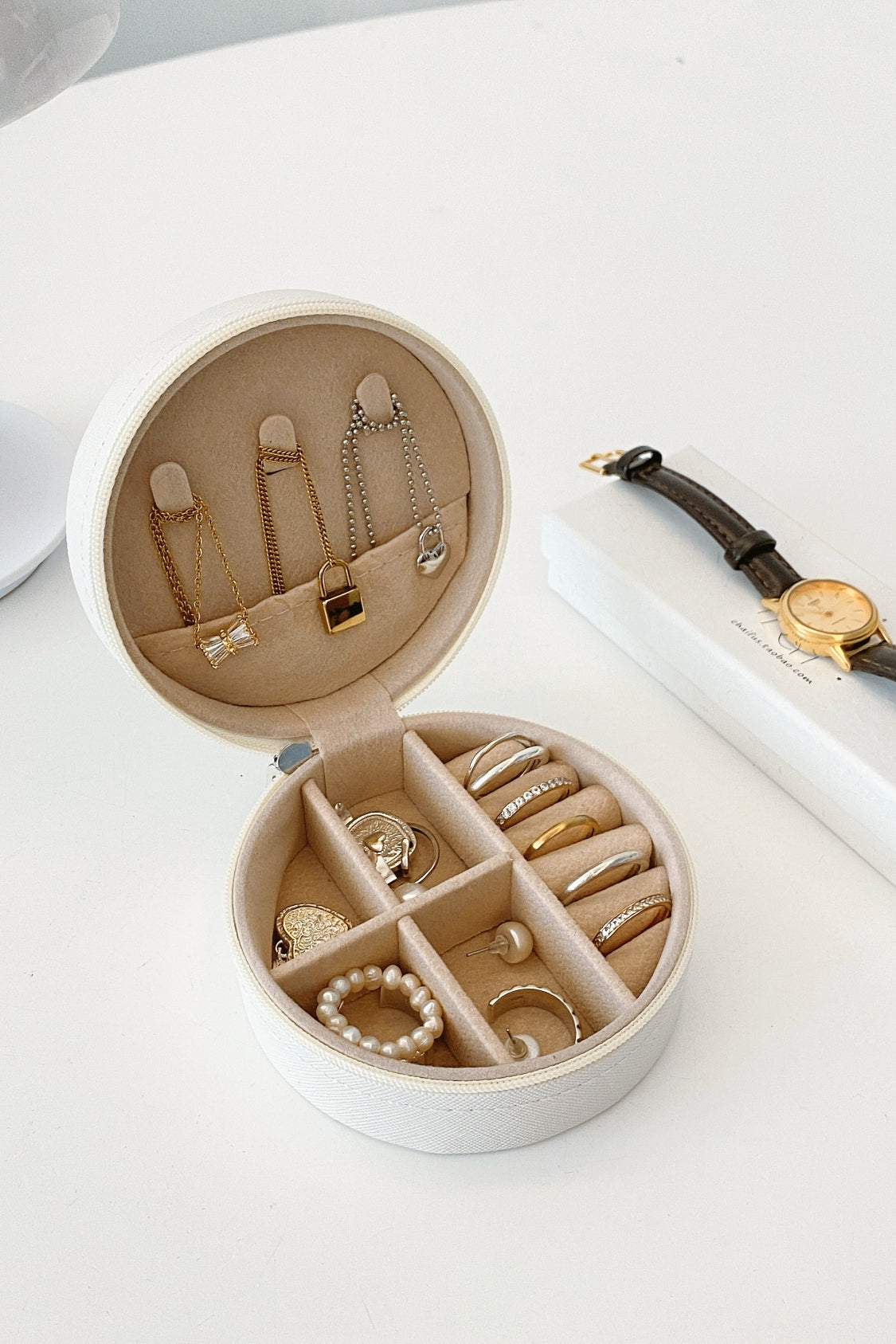 PU Leather Jewelry Storage Box 