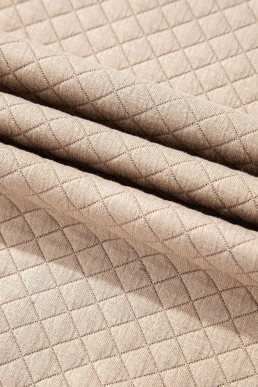 Quilted Round Neck Long Sleeve Top and Shorts Set 