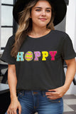 Plus Size Round Neck Short Sleeve T-Shirt 
