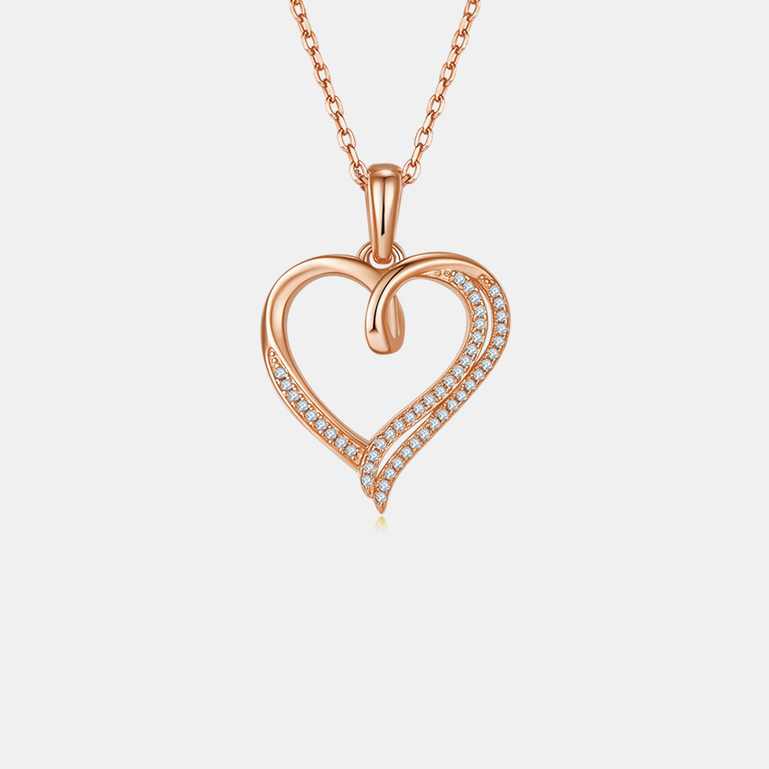 Moissanite 925 Sterling Silver Heart Shape Necklace 