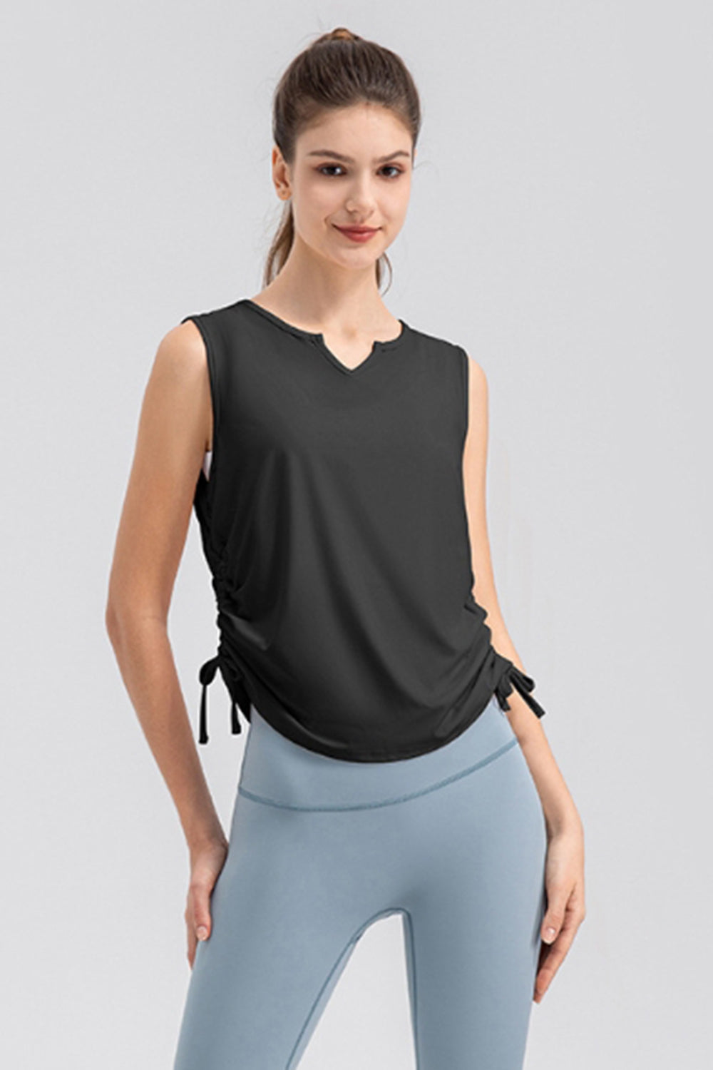Notched Wide Strap Active Tank 
