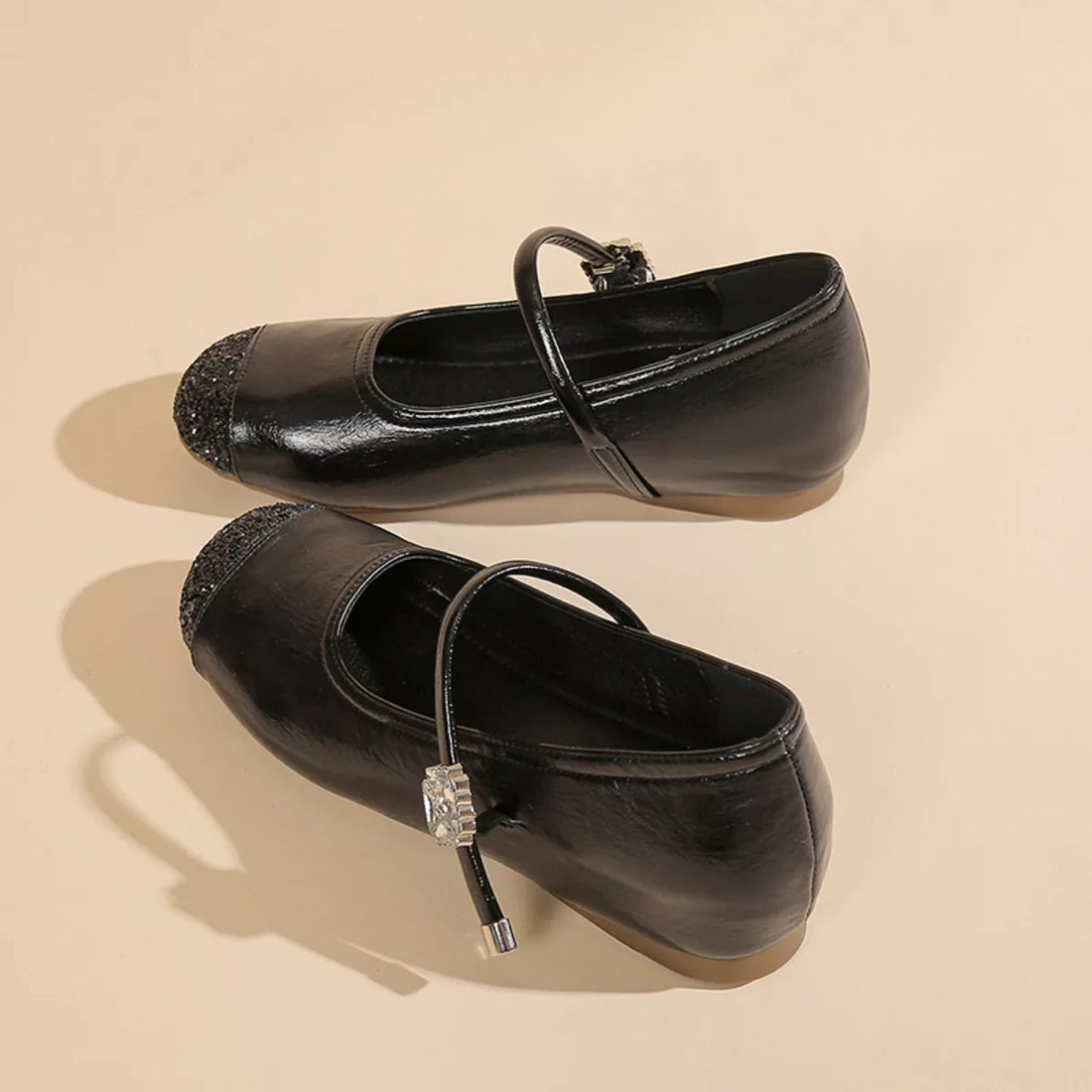 Round Toe Mary Jane Loafers 