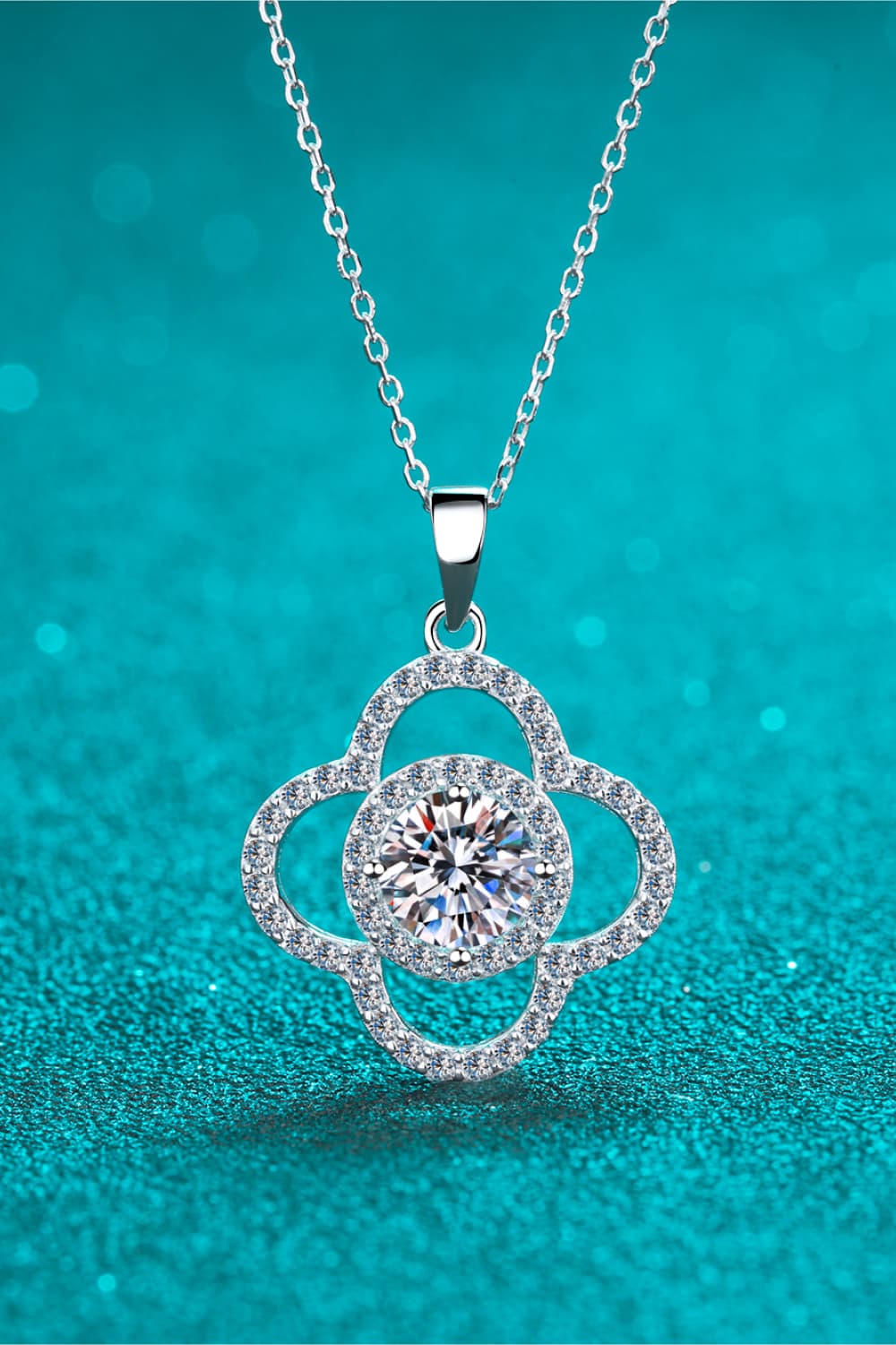1 Carat Moissanite 925 Sterling Silver Necklace Accessories