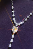 3 Carat Moissanite 925 Sterling Silver Drop Necklace 