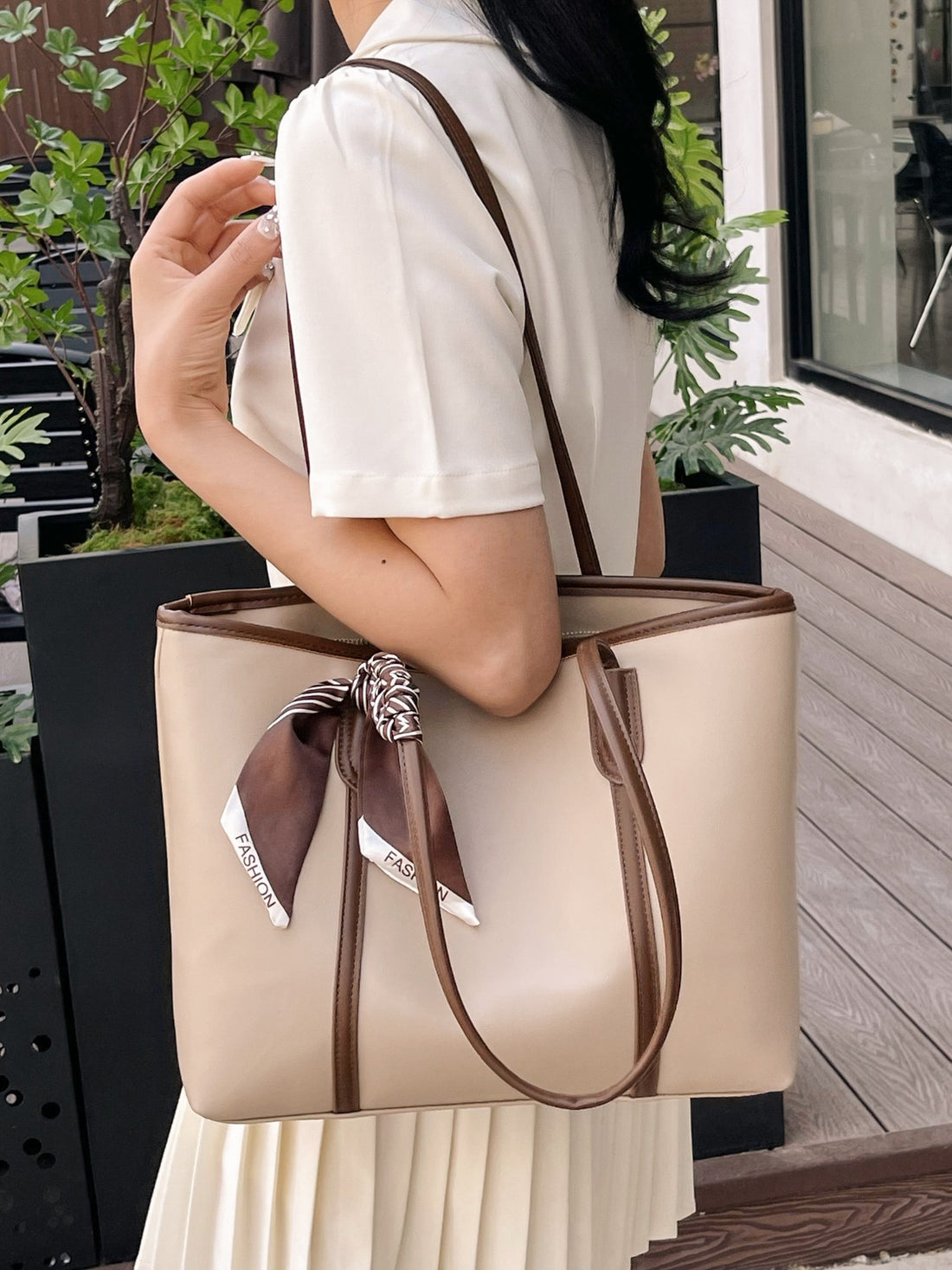 PU Leather Tote Bag 