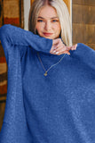 Zenana Full Size Brushed Melange Hacci Turtleneck Sweater 