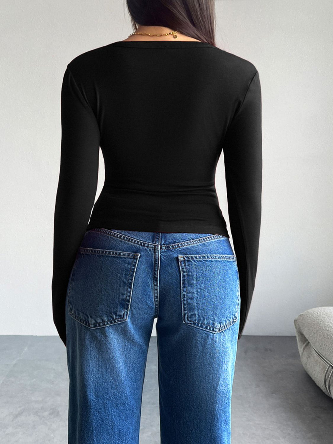 Devine Button Up Long Sleeve T-Shirt 