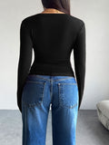 Devine Button Up Long Sleeve T-Shirt 