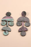 Geometrical Shape Acrylic Dangle Earrings 