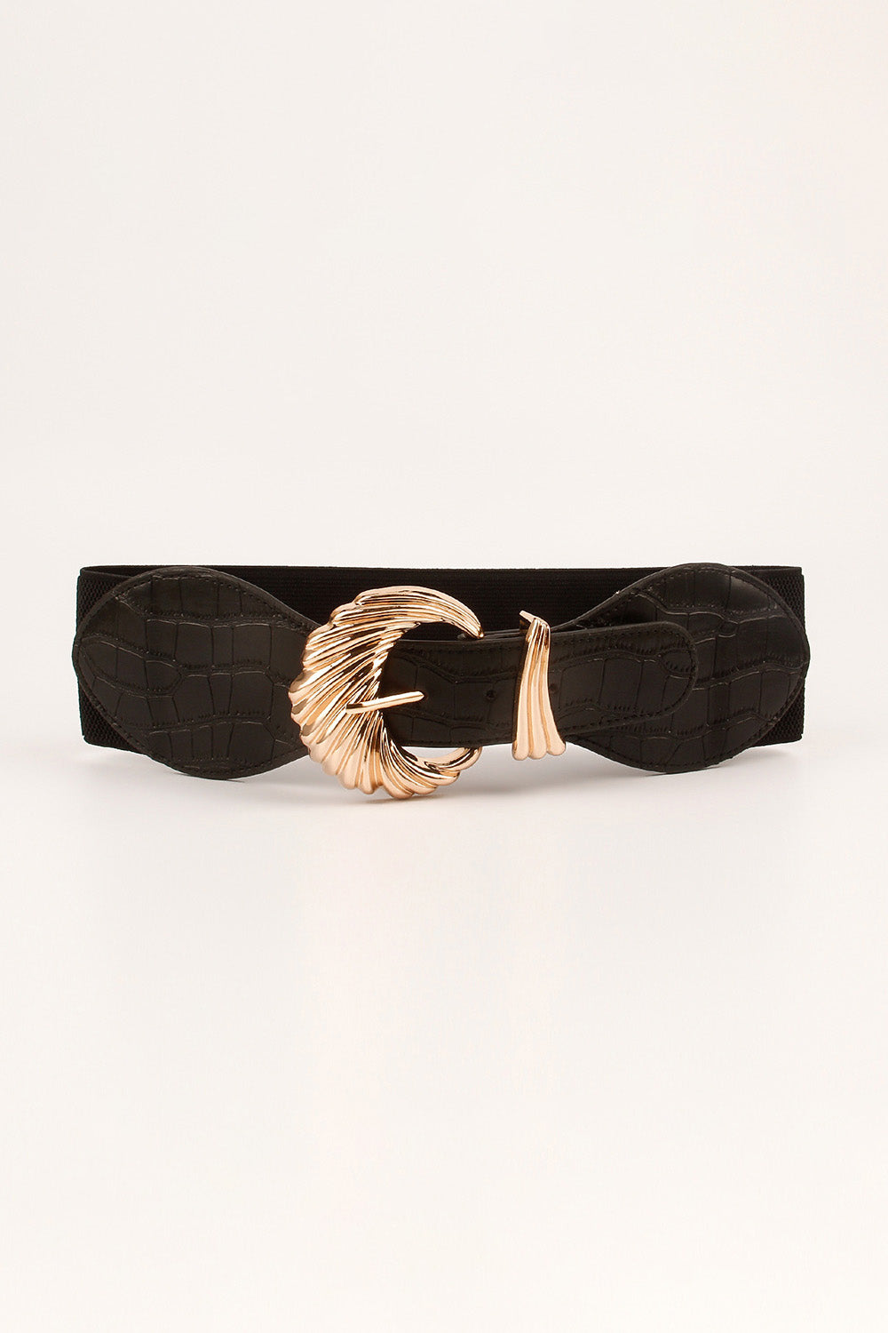Shell Alloy Buckle Elastic Belt 